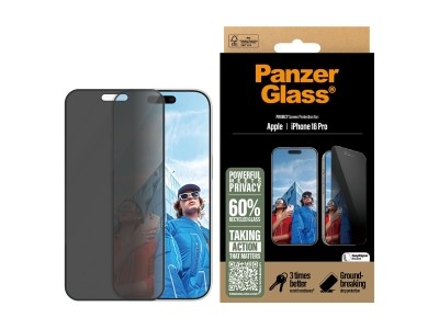 PanzerGlass Privacy Skjermbeskyttelse iPhone 16 Pro